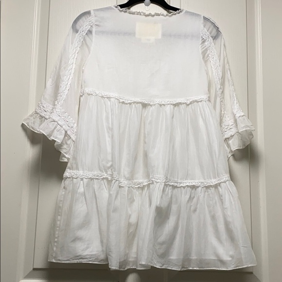 - Karta Mini Dress, 100% cotton with Lace. Sz Xsm - Picture 2 of 8
